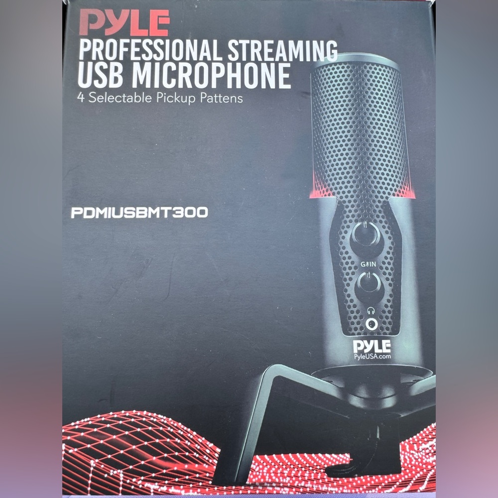 PYLE Professional Streaming USB Microphone-4 Selectable Pickup Pattens